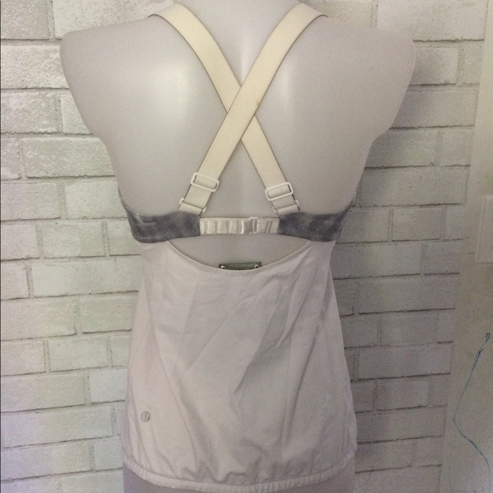 Lululemon women’s white/gray workout tees size 6 - Picture 5 of 7